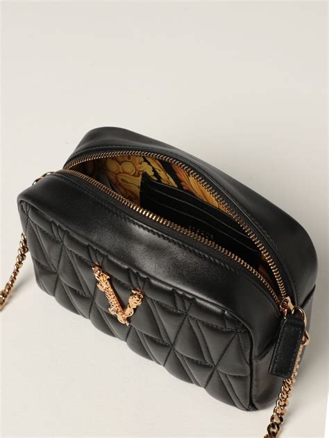 versace mini leather crossbody bag|Versace shoulder bags for women.